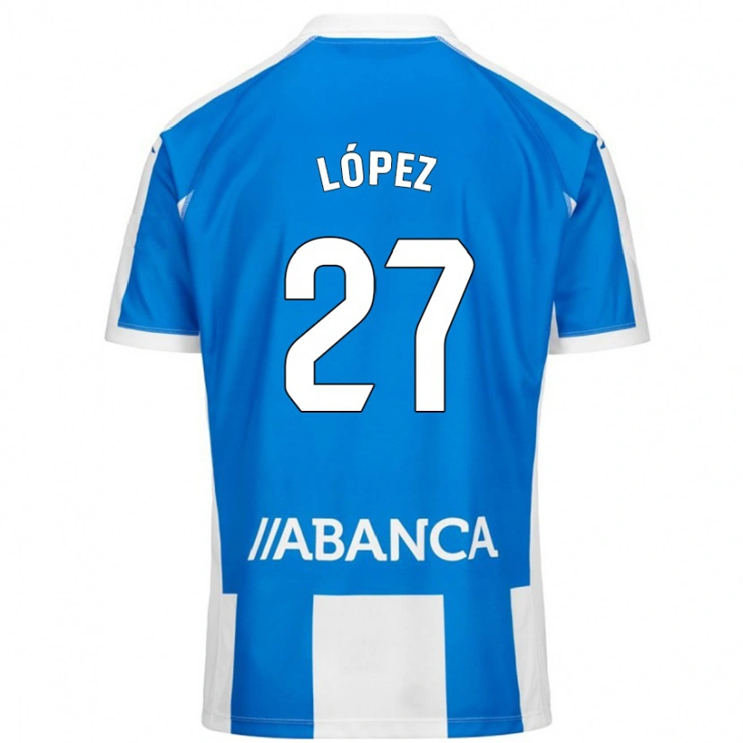 Danxen Men Rubén López #27 Blue White Home Jersey 2024/25 T-Shirt