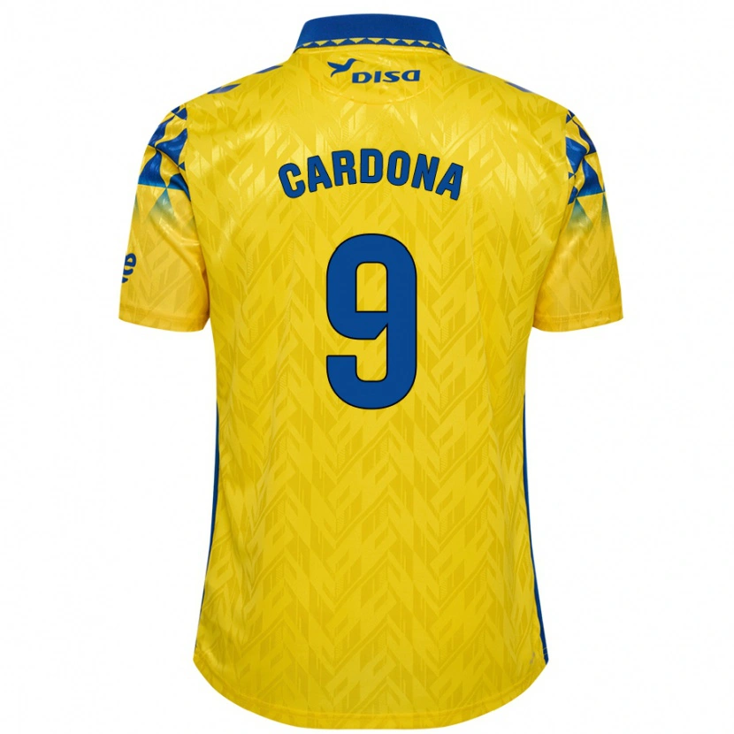 Danxen Men Marc Cardona #9 Yellow Blue Home Jersey 2024/25 T-Shirt