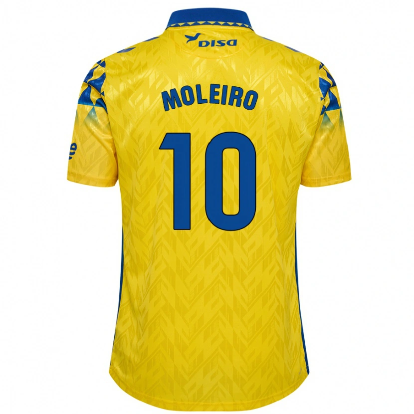 Danxen Men Alberto Moleiro #10 Yellow Blue Home Jersey 2024/25 T-Shirt