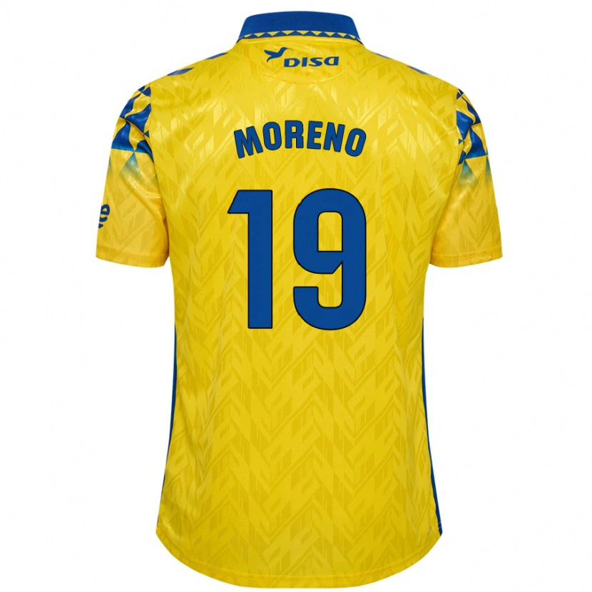 Danxen Men Fernando Moreno #19 Yellow Blue Home Jersey 2024/25 T-Shirt