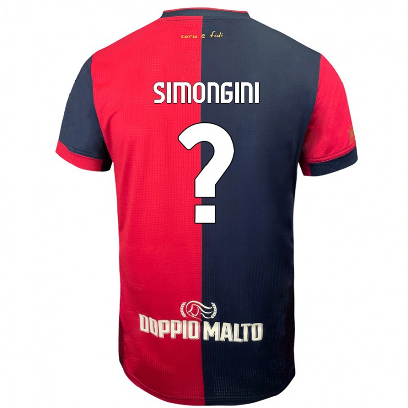 Danxen Men Andrea Simongini #0 Red Darker Blue Home Jersey 2024/25 T-Shirt