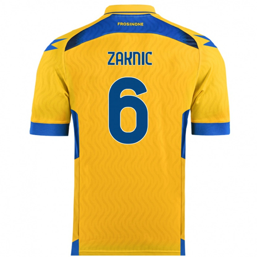 Danxen Men Lazar Zaknic #6 Yellow Home Jersey 2024/25 T-Shirt