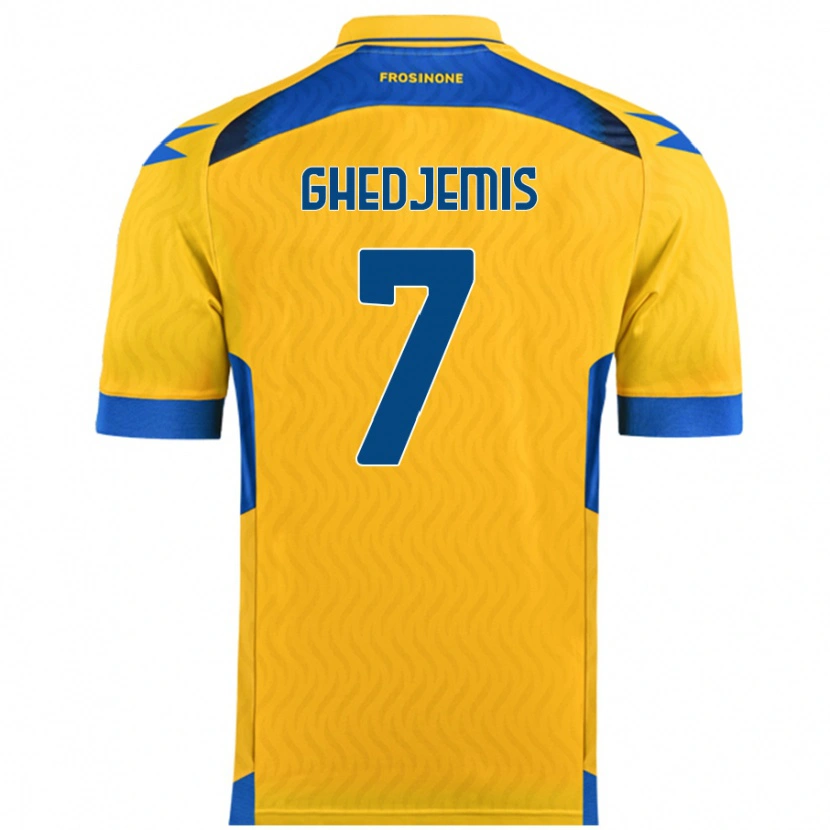 Danxen Men Farès Ghedjemis #7 Yellow Home Jersey 2024/25 T-Shirt