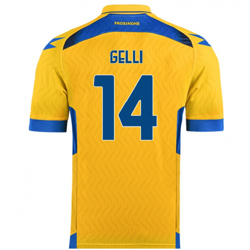 Danxen Men Francesco Gelli #14 Yellow Home Jersey 2024/25 T-Shirt