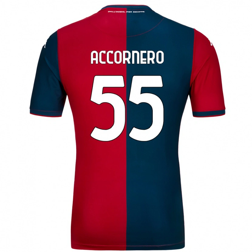 Danxen Men Federico Accornero #55 Red Dark Blue Home Jersey 2024/25 T-Shirt