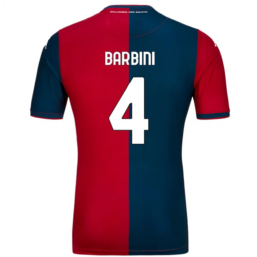 Danxen Men Matteo Barbini #4 Red Dark Blue Home Jersey 2024/25 T-Shirt