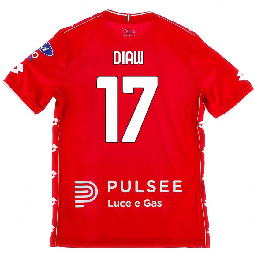 Danxen Men Davide Diaw #17 Red White Home Jersey 2024/25 T-Shirt