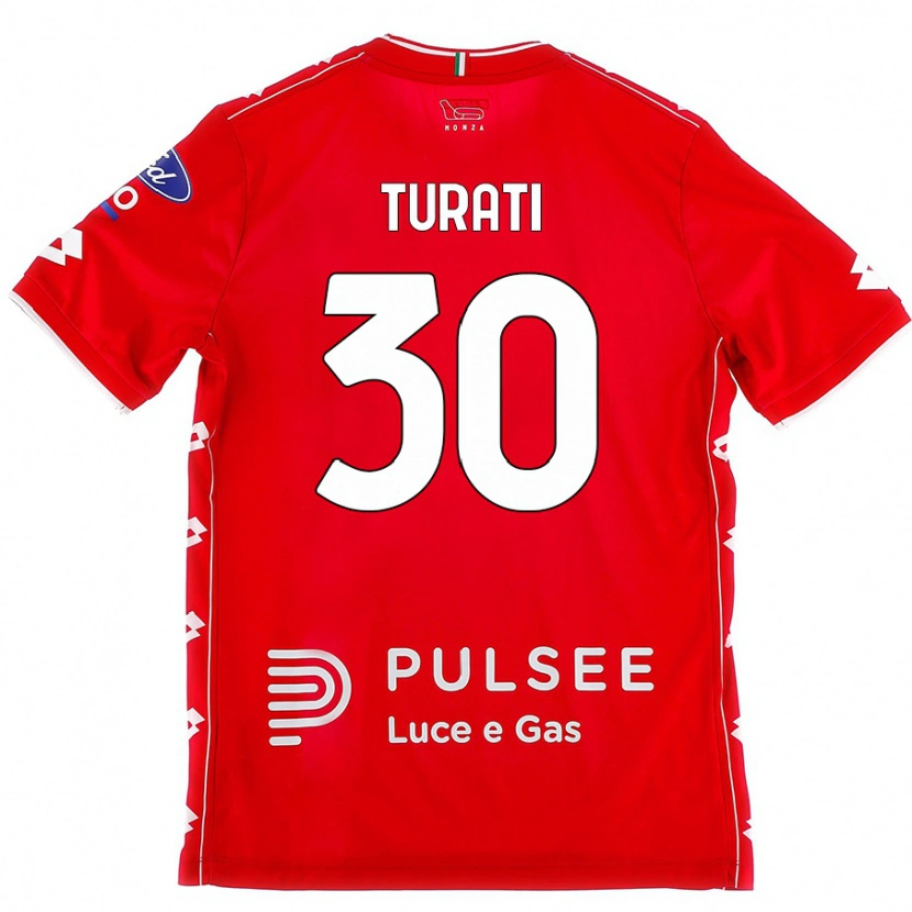 Danxen Men Stefano Turati #30 Red White Home Jersey 2024/25 T-Shirt