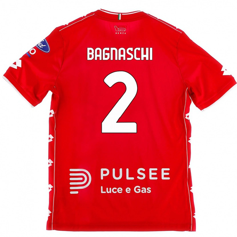 Danxen Men Alessandro Bagnaschi #2 Red White Home Jersey 2024/25 T-Shirt