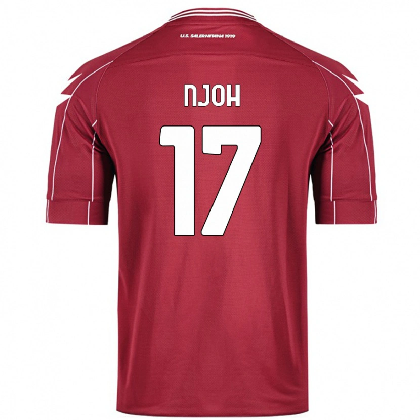 Danxen Men Lilian Njoh #17 Burgundy Home Jersey 2024/25 T-Shirt