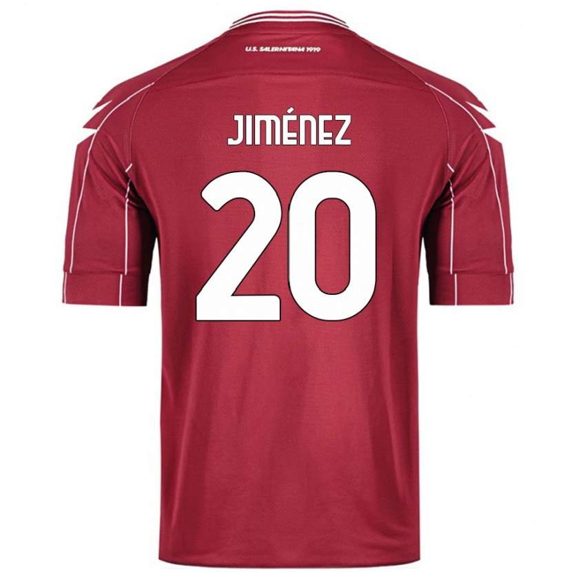 Danxen Men Kaleb Jiménez #20 Burgundy Home Jersey 2024/25 T-Shirt