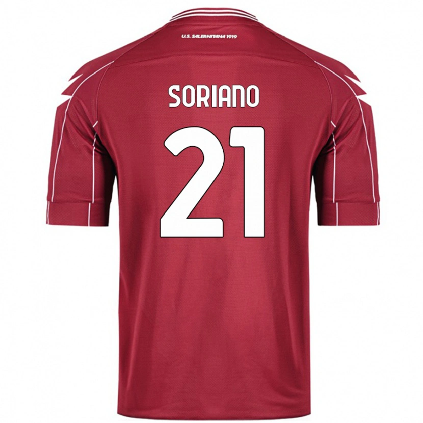 Danxen Men Roberto Soriano #21 Burgundy Home Jersey 2024/25 T-Shirt