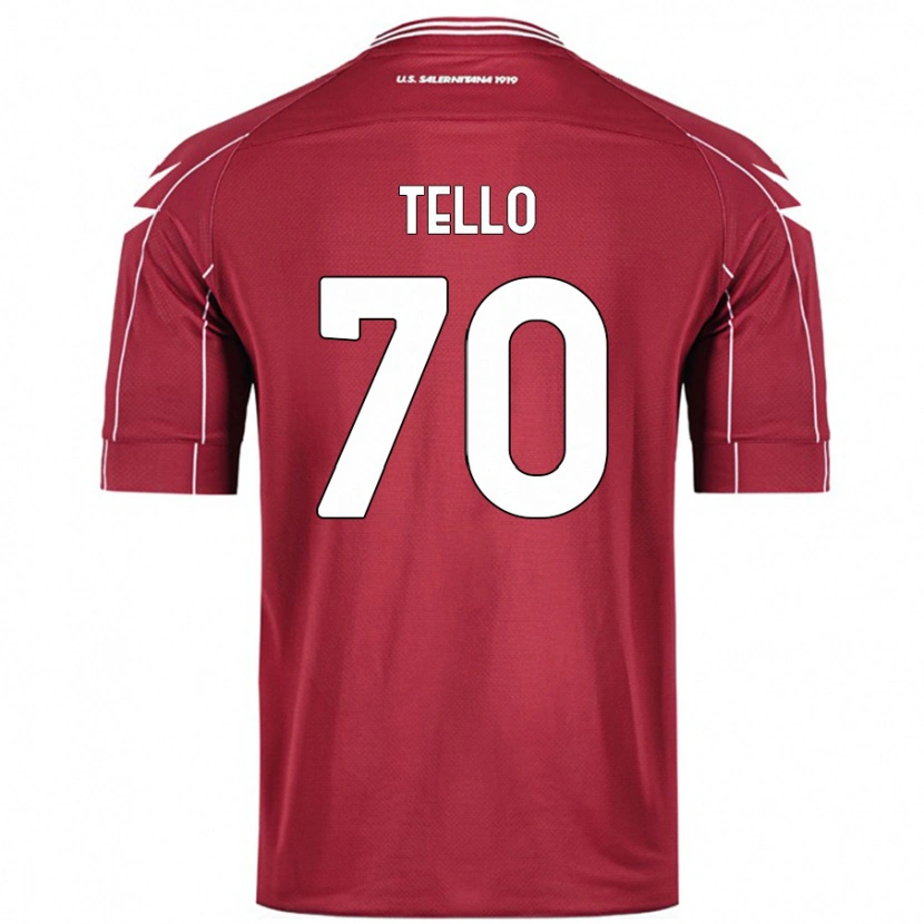 Danxen Men Andrés Tello #70 Burgundy Home Jersey 2024/25 T-Shirt