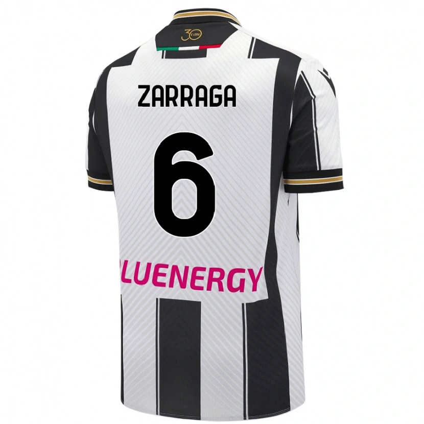 Danxen Men Oier Zarraga #6 White Black Home Jersey 2024/25 T-Shirt