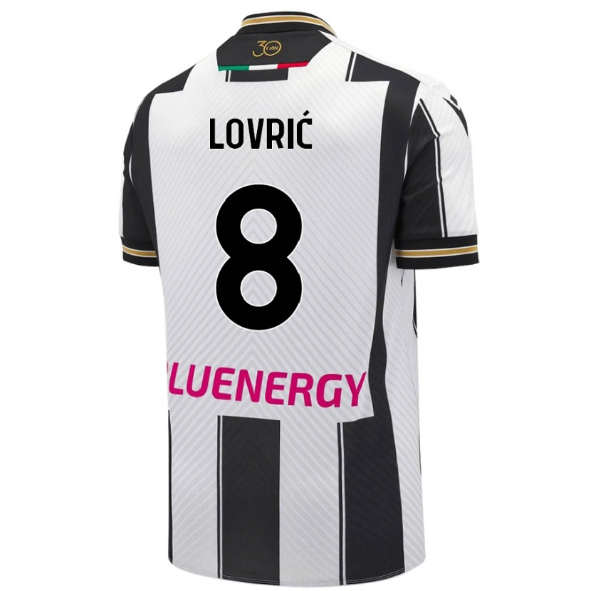 Danxen Men Sandi Lovrić #8 White Black Home Jersey 2024/25 T-Shirt