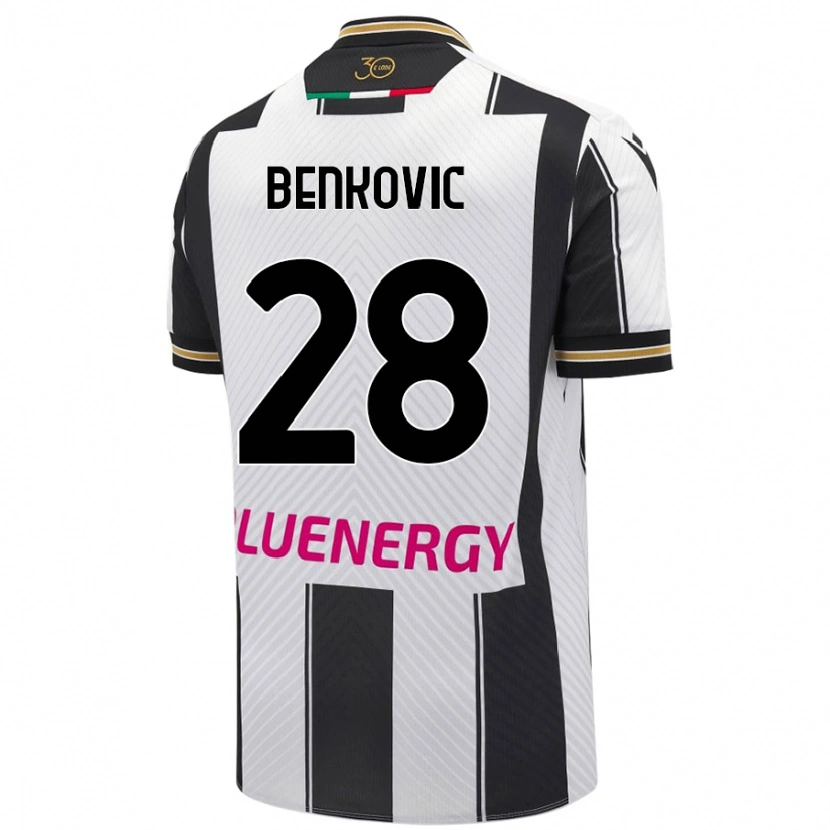 Danxen Men Filip Benkovic #28 White Black Home Jersey 2024/25 T-Shirt