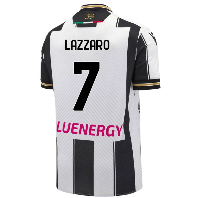 Danxen Men Davide Lazzaro #7 White Black Home Jersey 2024/25 T-Shirt