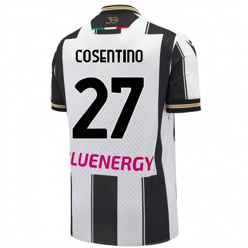 Danxen Men Sergio Cosentino #27 White Black Home Jersey 2024/25 T-Shirt