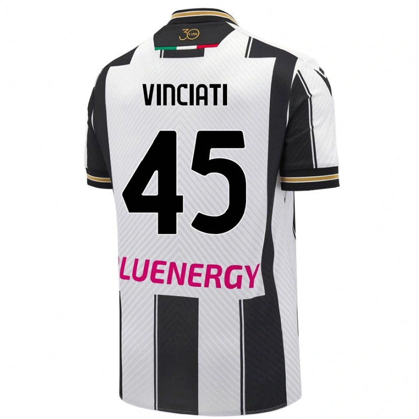 Danxen Men Giulio Vinciati #45 White Black Home Jersey 2024/25 T-Shirt