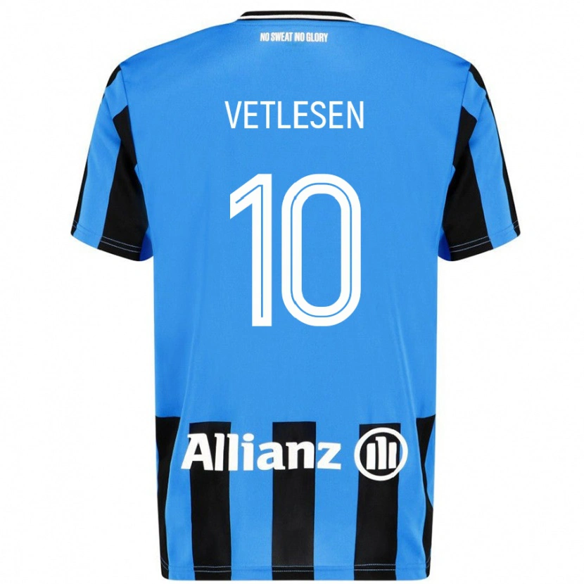 Danxen Men Hugo Vetlesen #10 Sky Blue Black Home Jersey 2024/25 T-Shirt