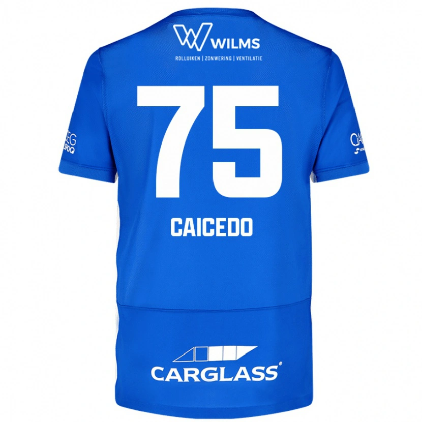 Danxen Men Alfred Caicedo #75 Blue Home Jersey 2024/25 T-Shirt