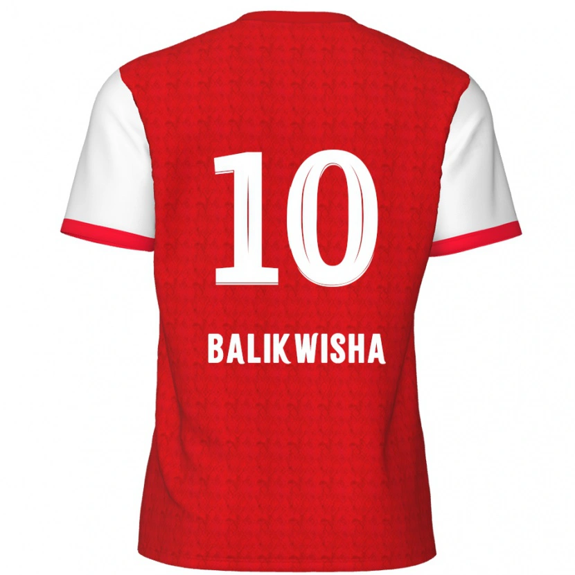 Danxen Men Michel-Ange Balikwisha #10 Red White Home Jersey 2024/25 T-Shirt