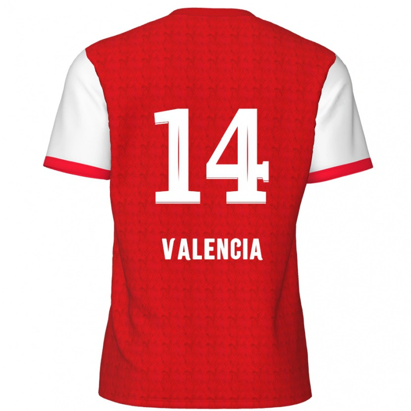 Danxen Men Anthony Valencia #14 Red White Home Jersey 2024/25 T-Shirt