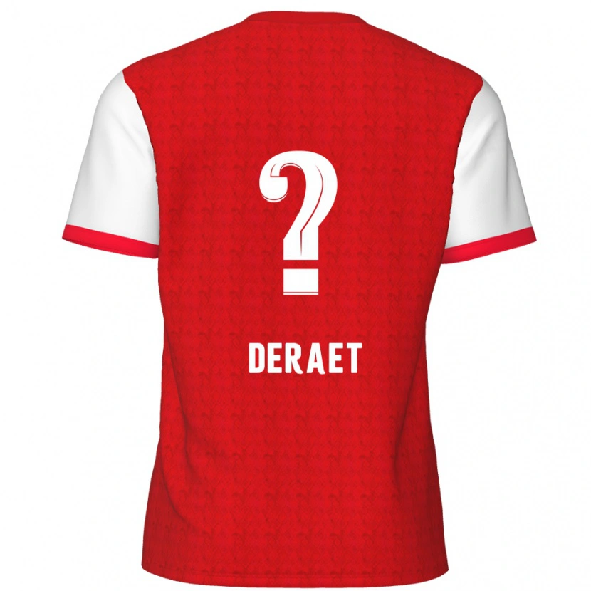 Danxen Men Xavi Deraet #0 Red White Home Jersey 2024/25 T-Shirt