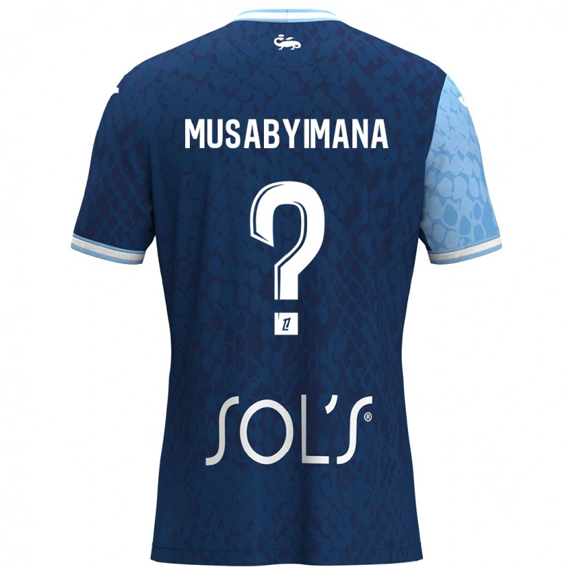 Danxen Men Thierry Musabyimana #0 Sky Blue Dark Blue Home Jersey 2024/25 T-Shirt