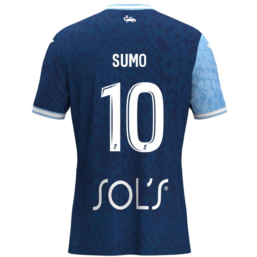 Danxen Men Eva Sumo #10 Sky Blue Dark Blue Home Jersey 2024/25 T-Shirt