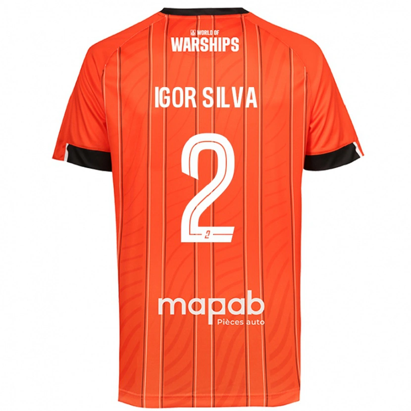 Danxen Men Igor Silva #2 Orange Home Jersey 2024/25 T-Shirt