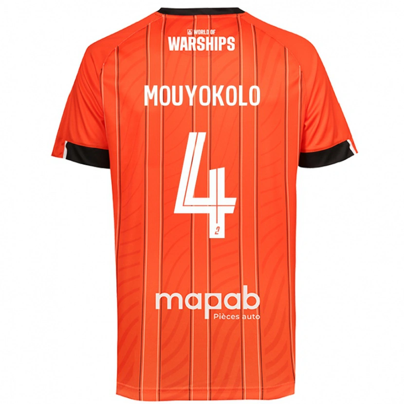 Danxen Men Loris Mouyokolo #4 Orange Home Jersey 2024/25 T-Shirt