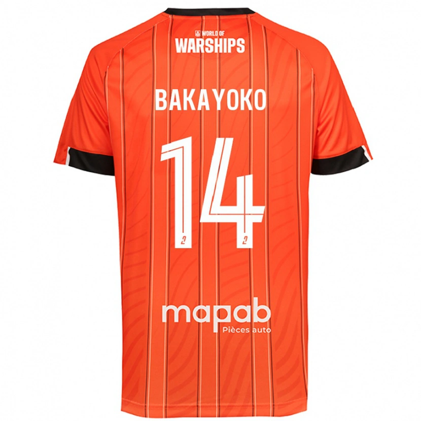 Danxen Men Tiemoué Bakayoko #14 Orange Home Jersey 2024/25 T-Shirt