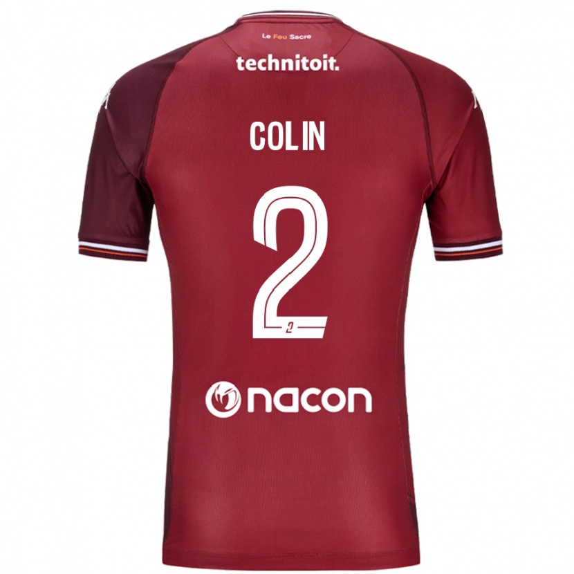 Danxen Men Maxime Colin #2 Red Granata Home Jersey 2024/25 T-Shirt