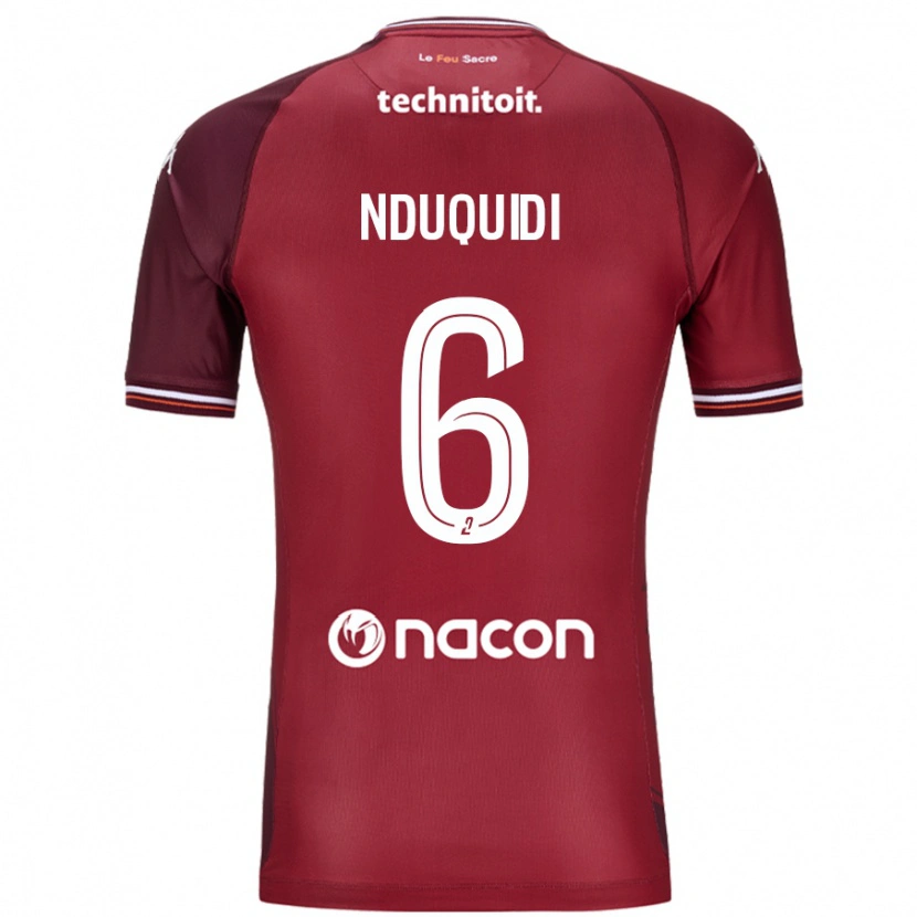 Danxen Men Joseph Nduquidi #6 Red Granata Home Jersey 2024/25 T-Shirt