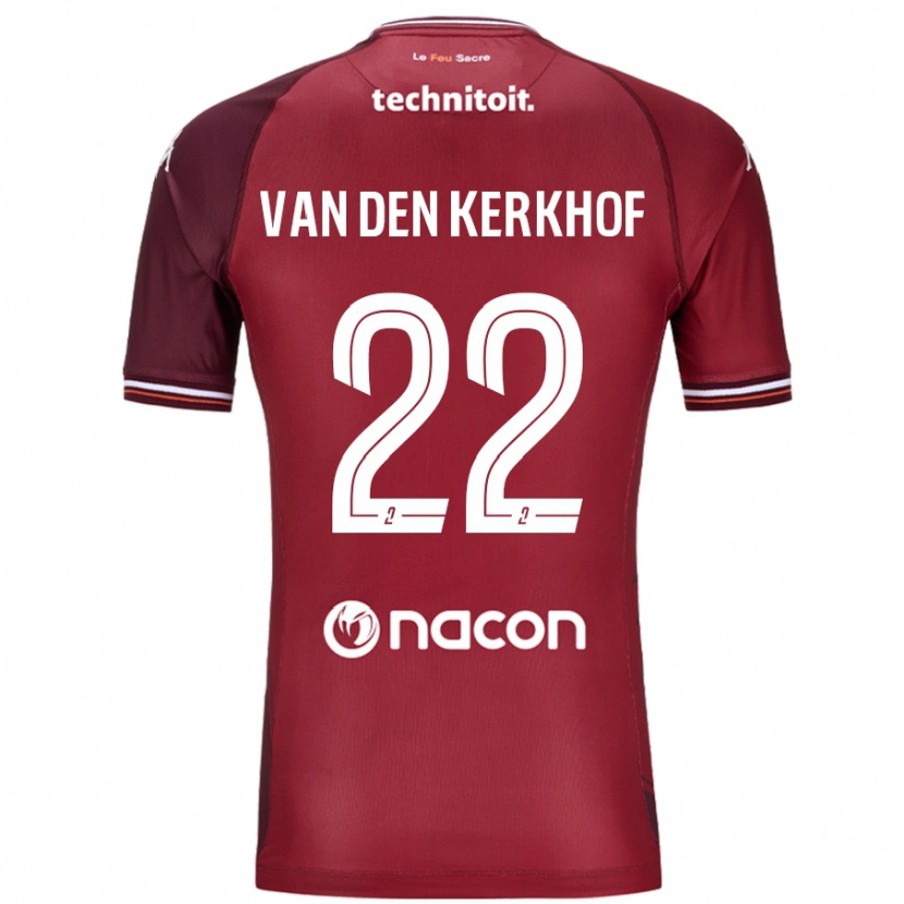 Danxen Men Kevin Van Den Kerkhof #22 Red Granata Home Jersey 2024/25 T-Shirt