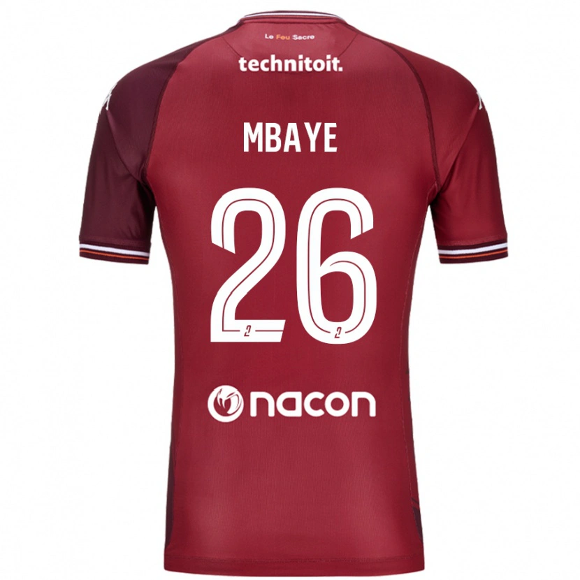 Danxen Men Malick Mbaye #26 Red Granata Home Jersey 2024/25 T-Shirt