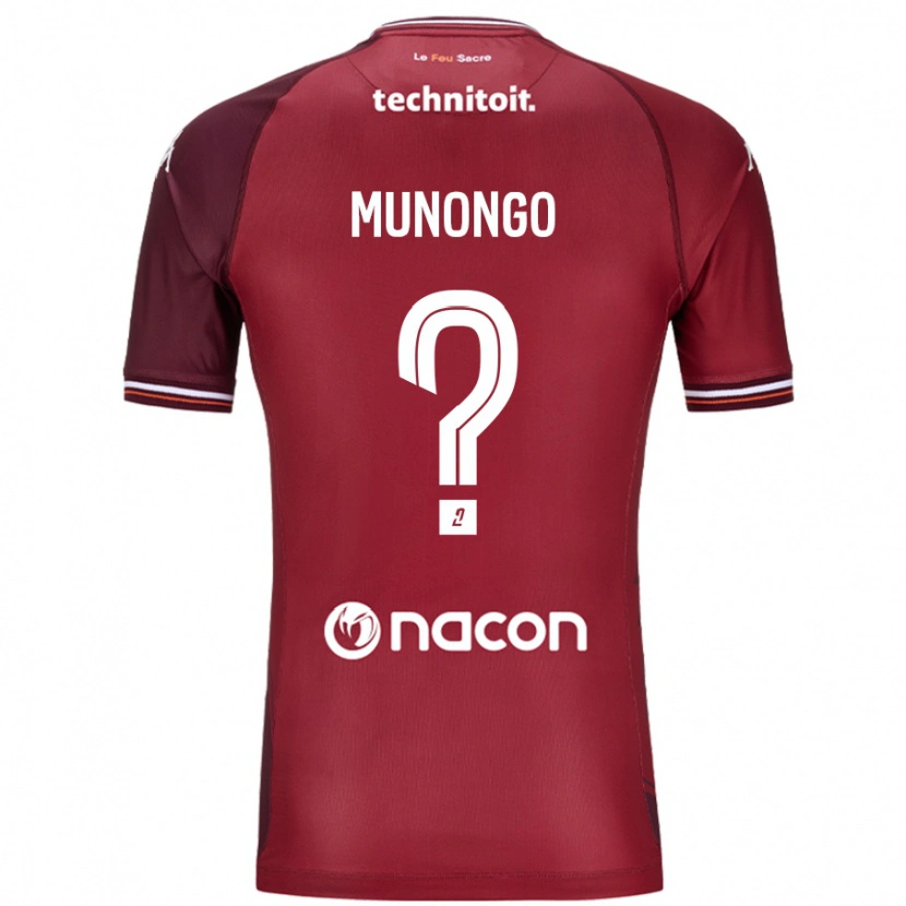 Danxen Men Believe Munongo #0 Red Granata Home Jersey 2024/25 T-Shirt