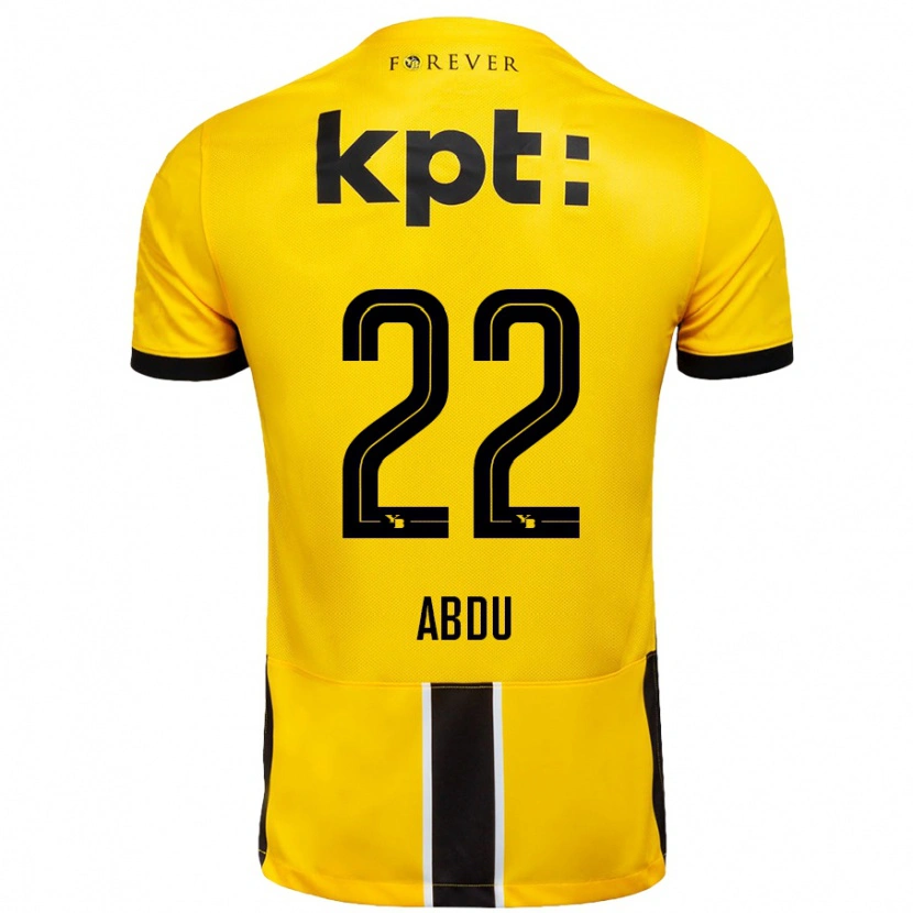 Danxen Men Abdu Conté #22 Yellow Black Home Jersey 2024/25 T-Shirt