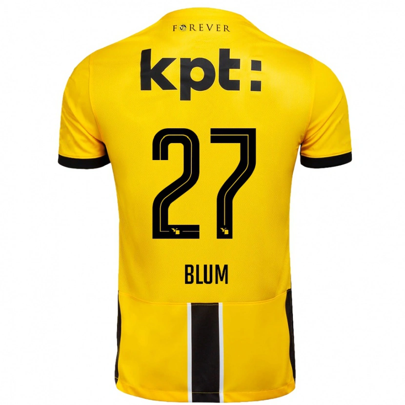 Danxen Men Lewin Blum #27 Yellow Black Home Jersey 2024/25 T-Shirt