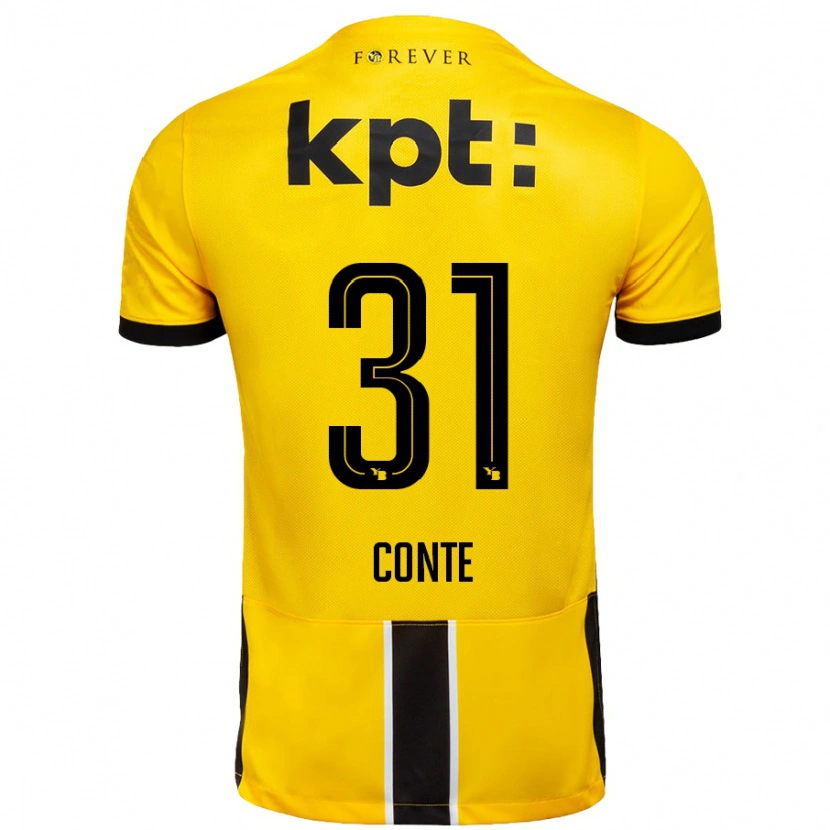 Danxen Men Facinet Conte #31 Yellow Black Home Jersey 2024/25 T-Shirt