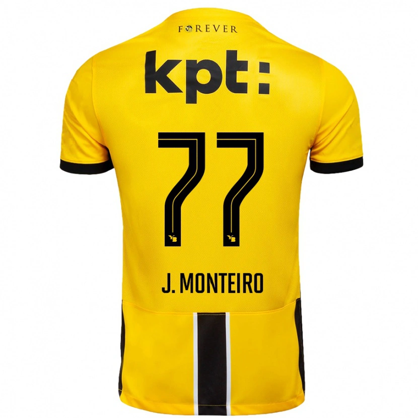 Danxen Men Joël Monteiro #77 Yellow Black Home Jersey 2024/25 T-Shirt