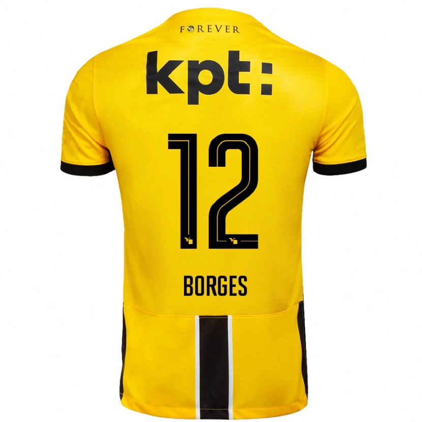 Danxen Men David Borges #12 Yellow Black Home Jersey 2024/25 T-Shirt