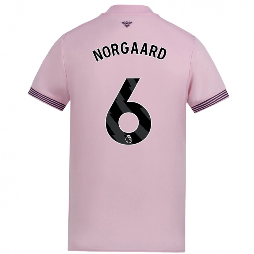 Danxen Men Christian Nørgaard #6 Pink Away Jersey 2024/25 T-Shirt