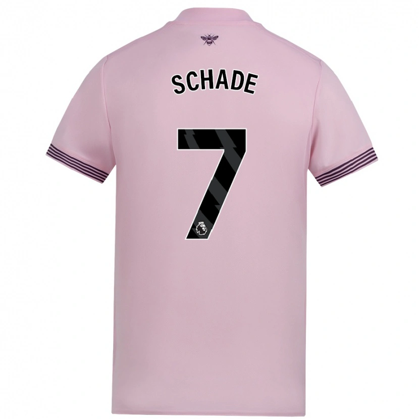 Danxen Men Kevin Schade #7 Pink Away Jersey 2024/25 T-Shirt