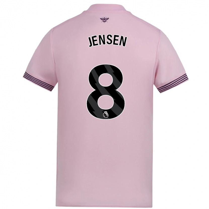 Danxen Men Mathias Jensen #8 Pink Away Jersey 2024/25 T-Shirt