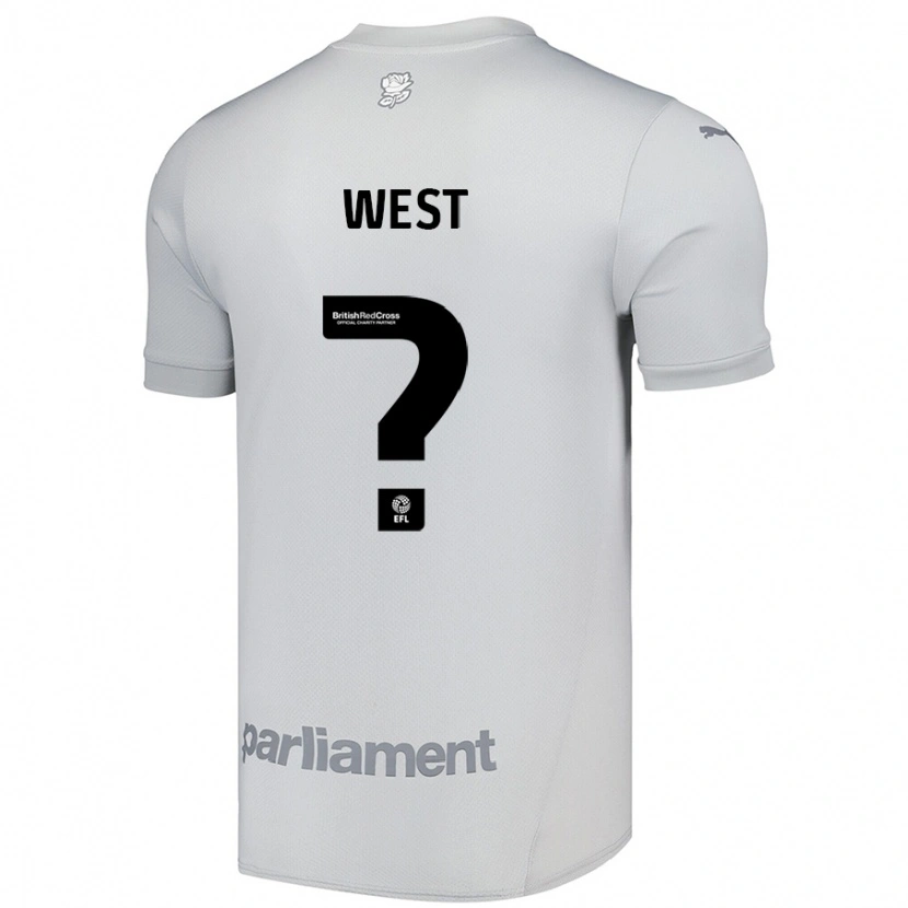 Danxen Men Callum West #0 Silver Gray Away Jersey 2024/25 T-Shirt