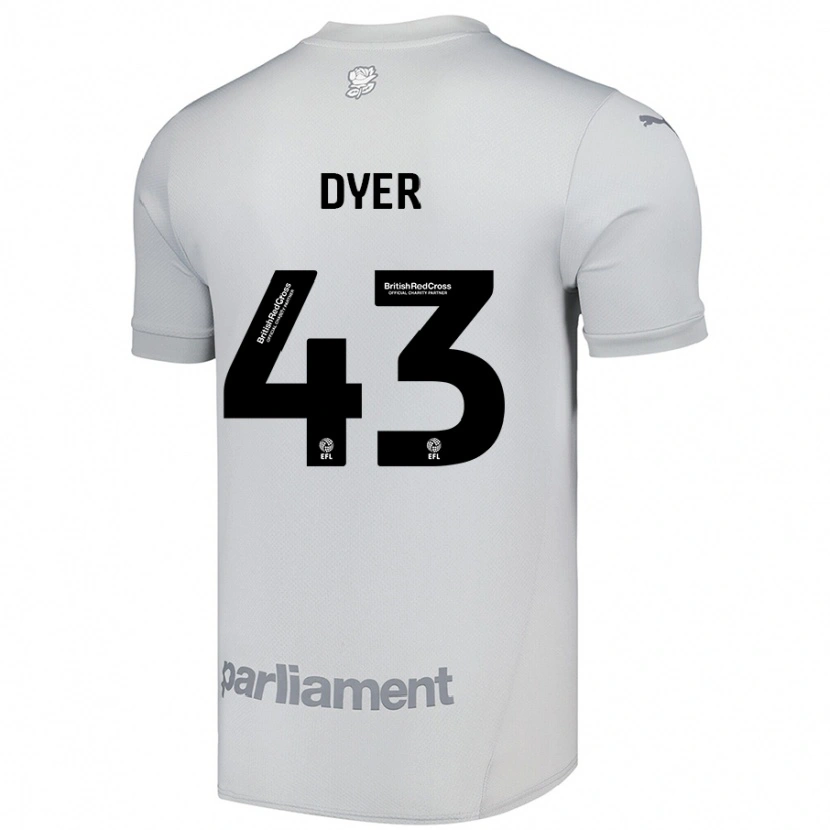 Danxen Men Josiah Dyer #43 Silver Gray Away Jersey 2024/25 T-Shirt