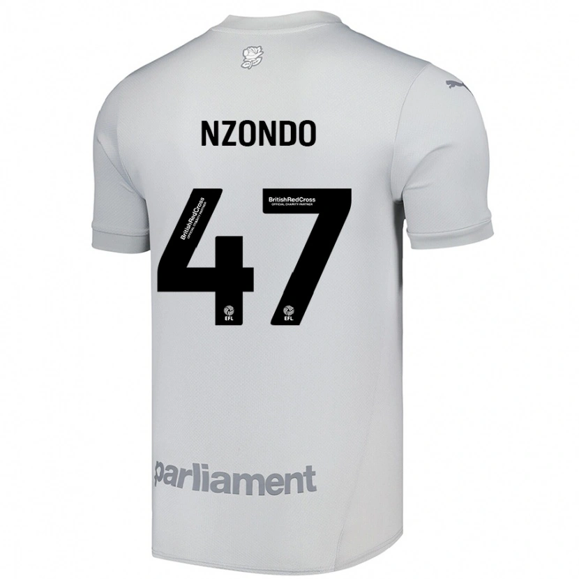 Danxen Men Emmaisa Nzondo #47 Silver Gray Away Jersey 2024/25 T-Shirt