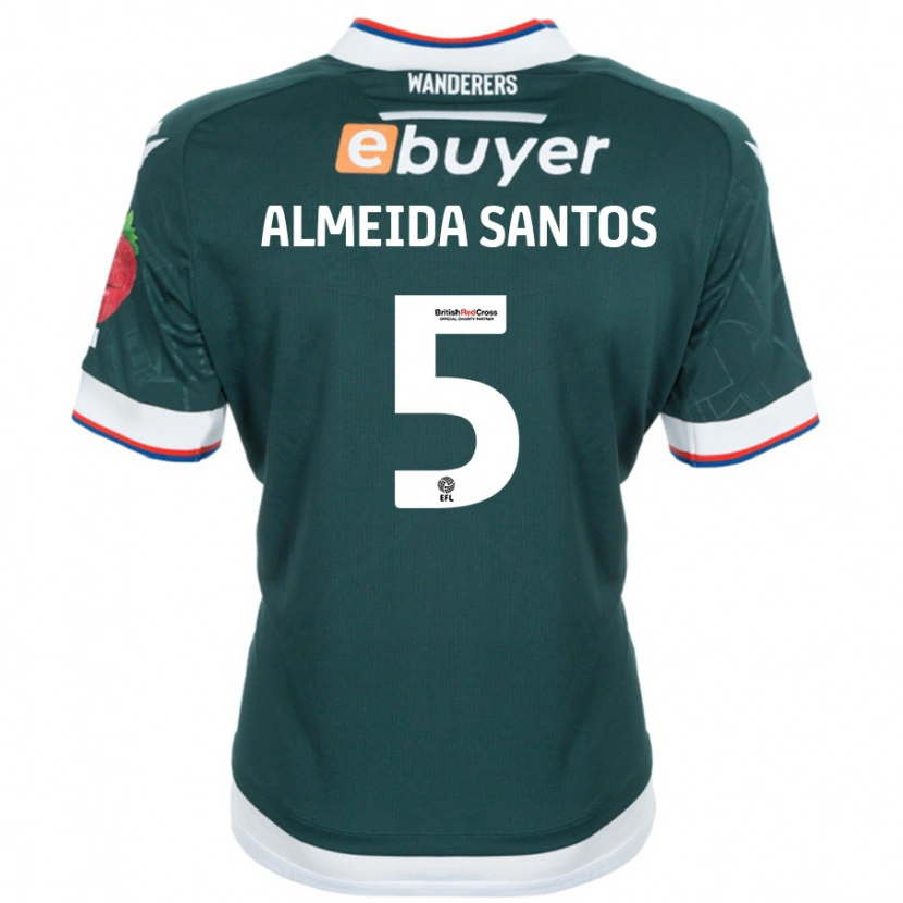 Danxen Men Ricardo Santos #5 Dark Green Away Jersey 2024/25 T-Shirt